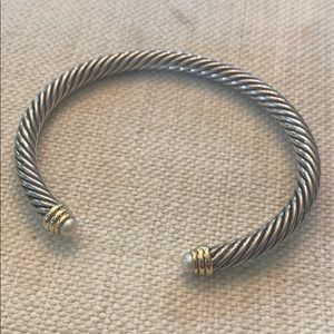 David Yurman Cable Bracelet with Pearls